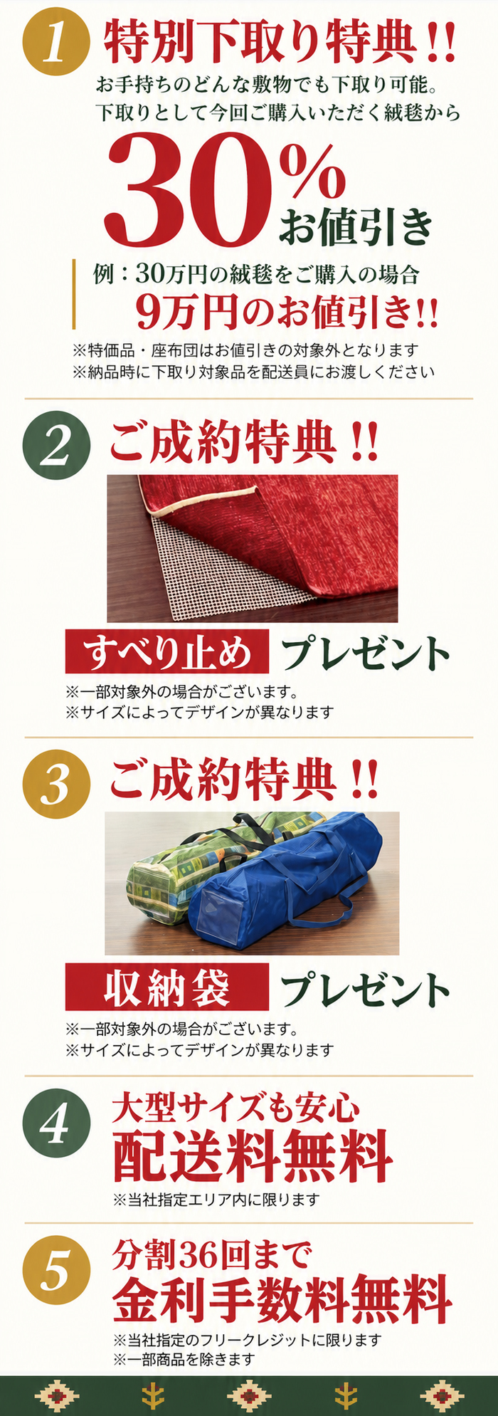 イベント限定特典 1から5