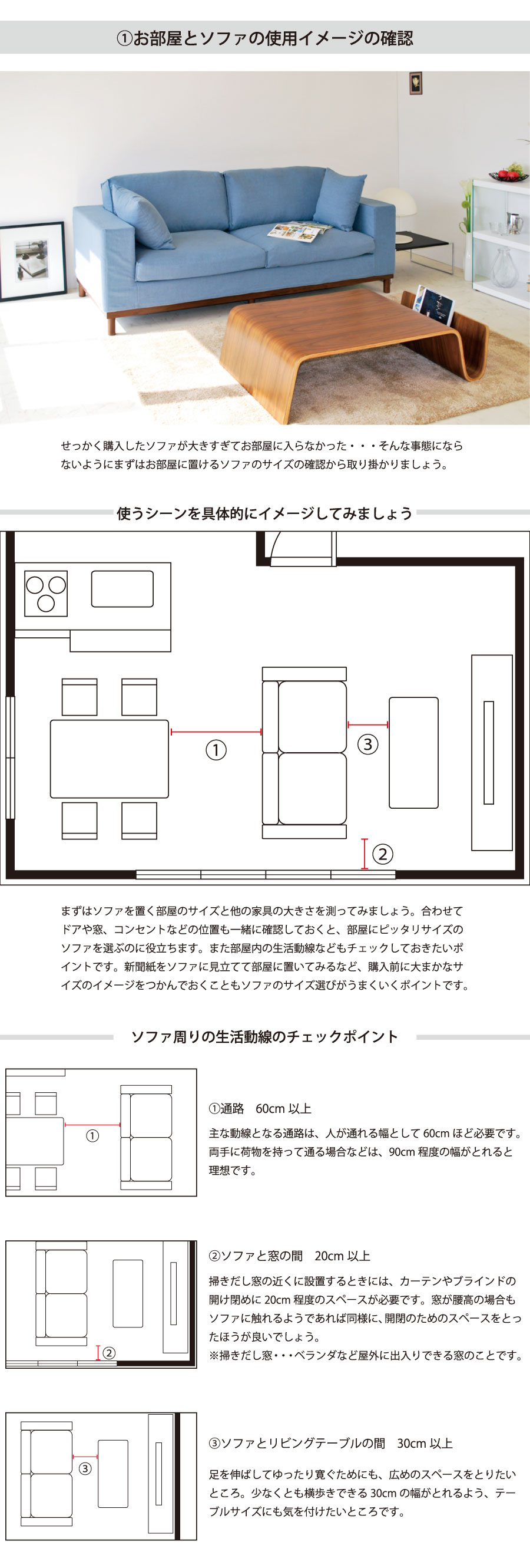 お部屋とソファの使用イメージの確認